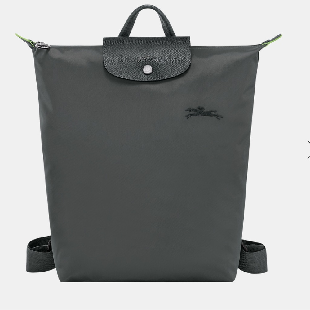 Longchamp Le Pliage Green Nylon Backpack – Graphite Gray (NWOT)